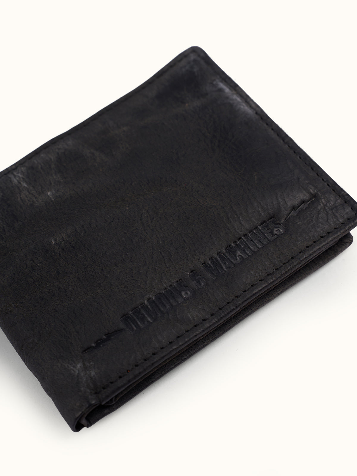 Piel vacuna vintage — Cartera Triple Boston en Negro. #color_negro