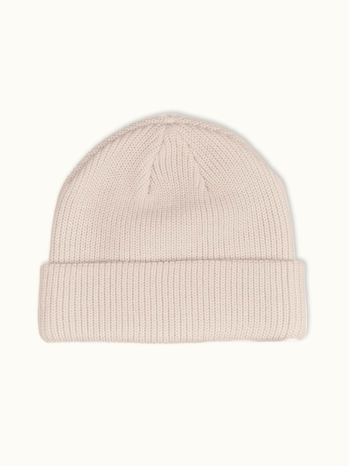 Gorro Tejido Demons en Crudo, vista trasera — la copa redonda limpia. #color_crudo
