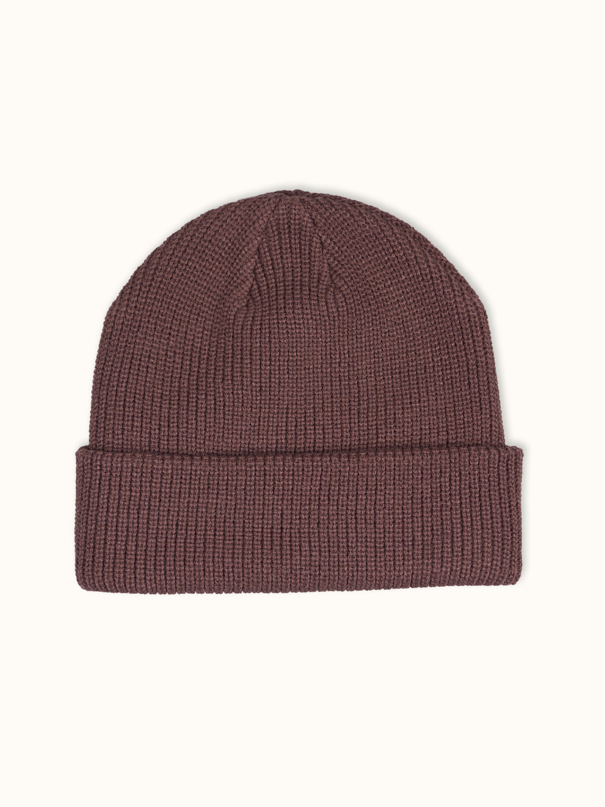 Gorro Tejido Demons en Café, vista trasera — la copa redonda limpia. #color_café