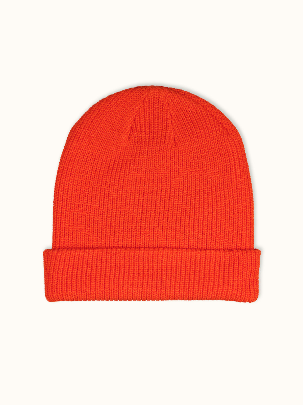 Gorro Tejido Demons en Naranja, vista trasera — la copa redonda limpia. #color_naranja