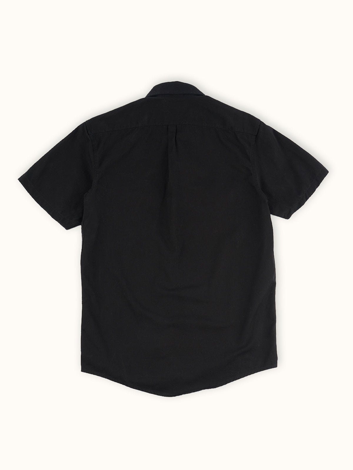 Camisa Garage Boulder en Negro, vista trasera — la espalda recta de workwear. #color_negro