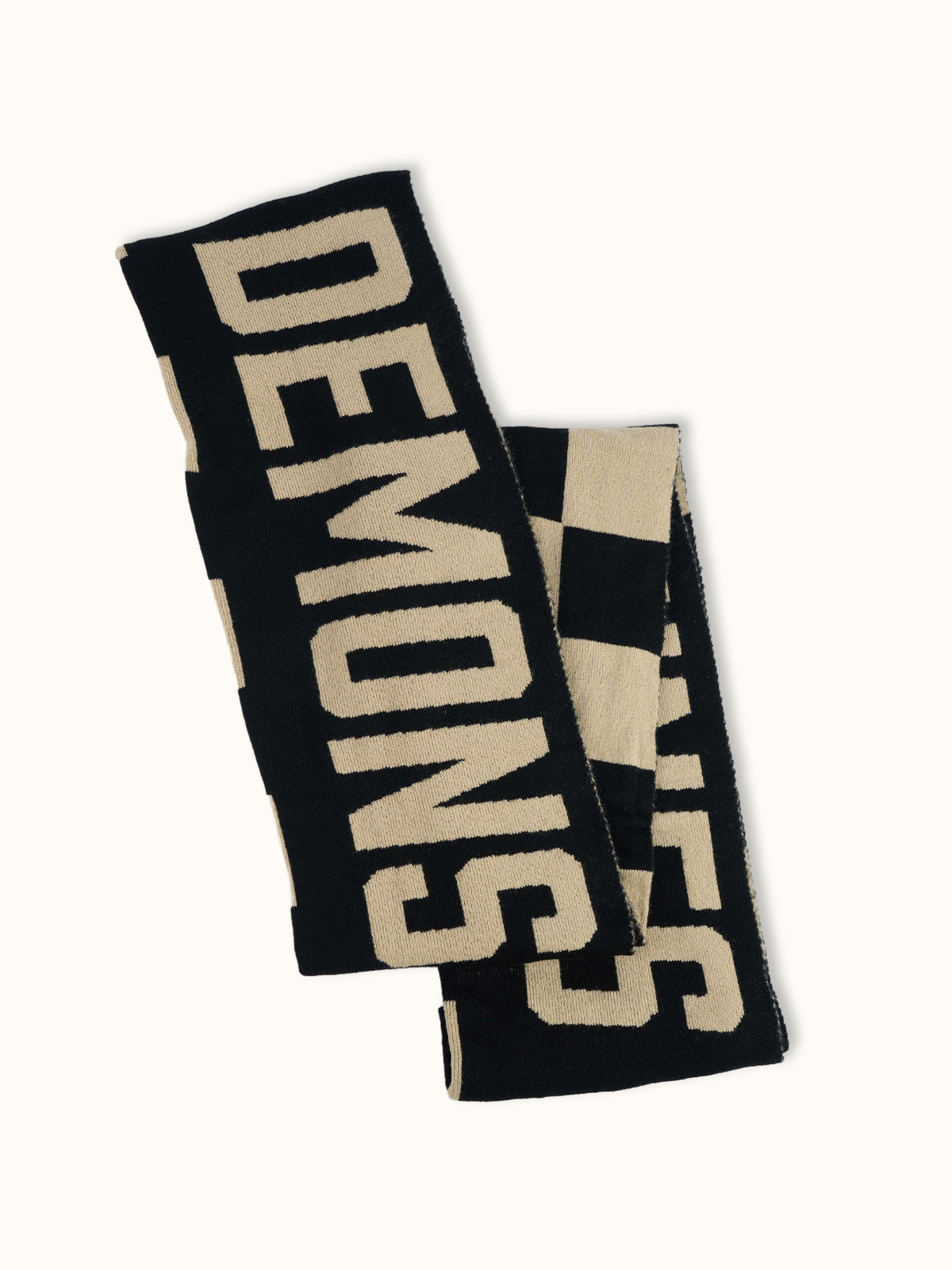 Bufanda Oversize Lenny en Negro, vista frontal — hilado flash suave. Demons & Machines. #color_negro